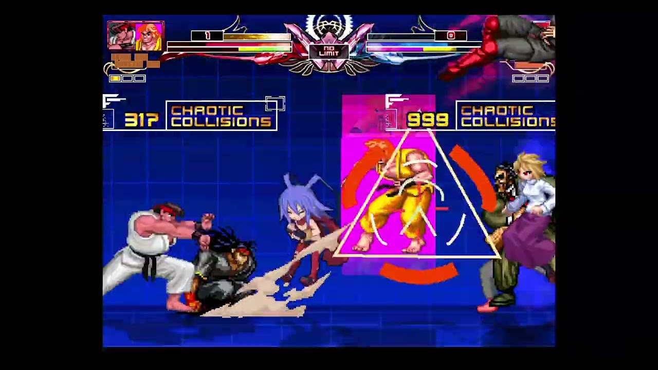 Ax2 Mugen Battle Request #1:Team Spam Ryu Vs Team Face Bison (4v4 Match)