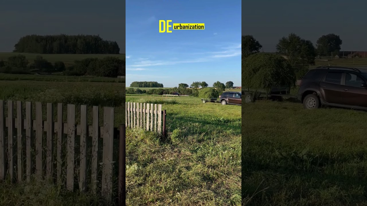 Deurbanization. Haymaking. Сенокос.