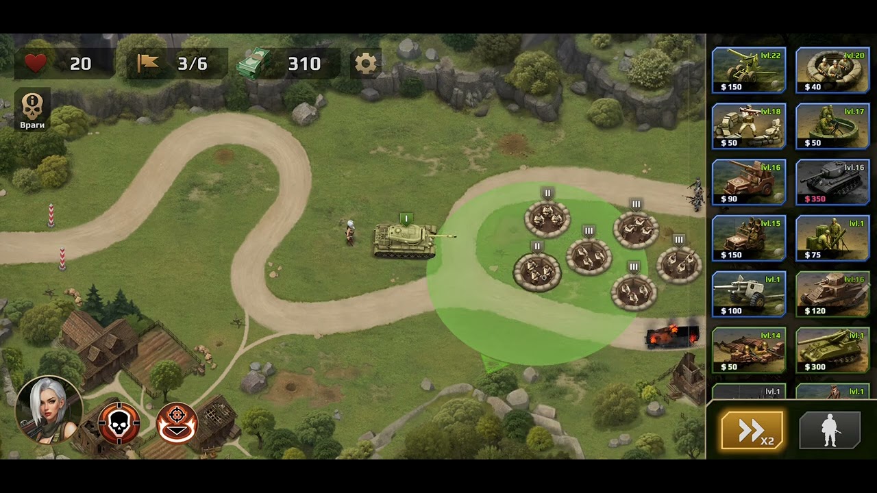 WWII Defense: RTS Army TD Game (mobile) Level 11 (Hard)