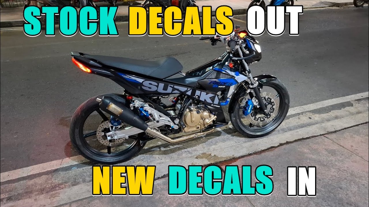 STOCK DECALS OUT NEW DECALS IN | RAIDER 150 FI | KAMBYO MOTO