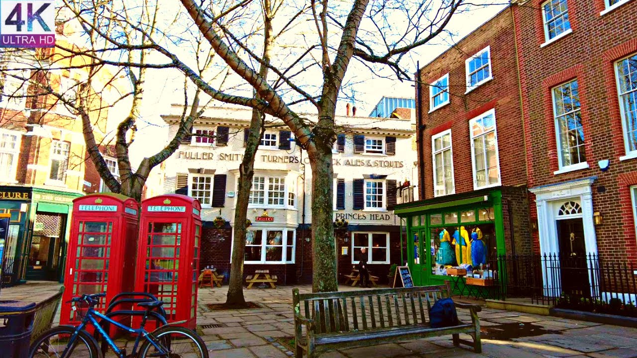 [4K]  London Walk - 🐕  Exclusive Location of Richmond Green