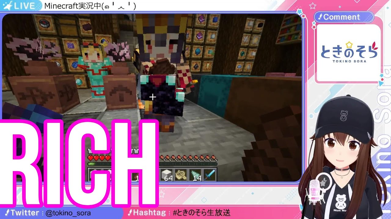 Tokino Sora Got Pampered By Super Rich Kaela | Minecraft  [Hololive/Sub]