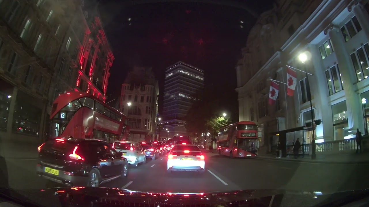 Street of Central London at Night