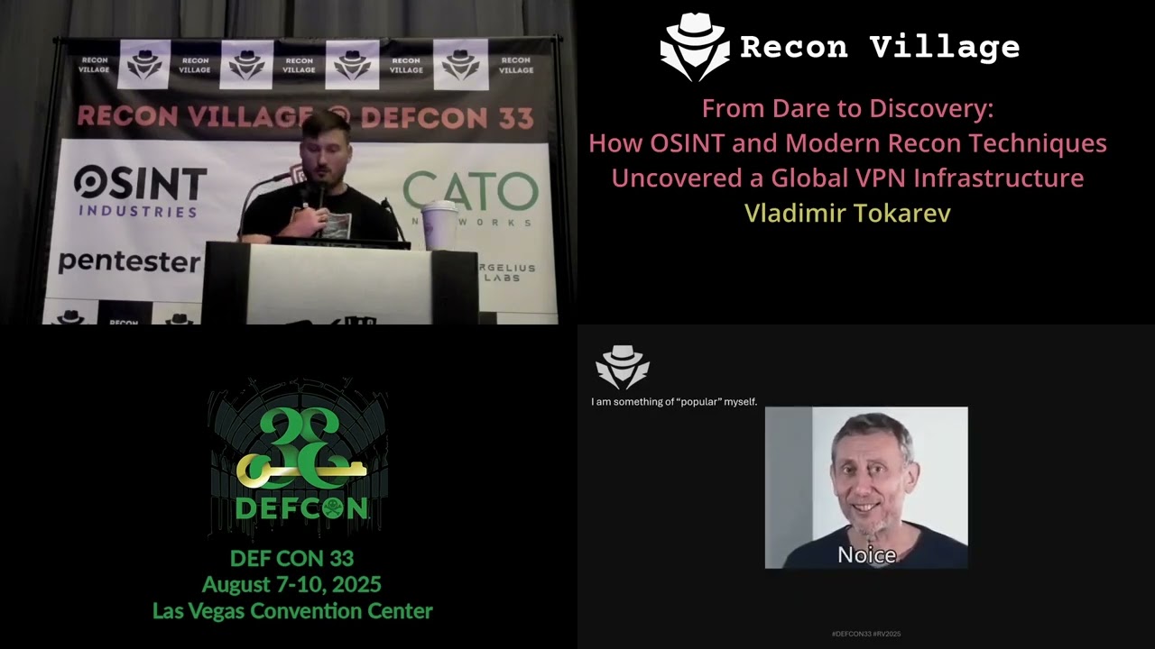 DEF CON 33 Разведывательный городок — OSINT и современная разведка: раскрытие глобальной VPN-инфр...