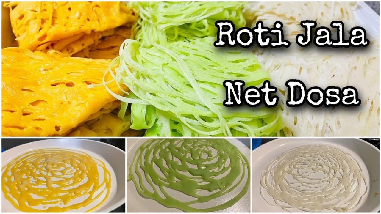 Roti Jala ( Net Bread ) / Malaysian Net Crepes / Net Dosa/ Breakfast & Dinner Recipe