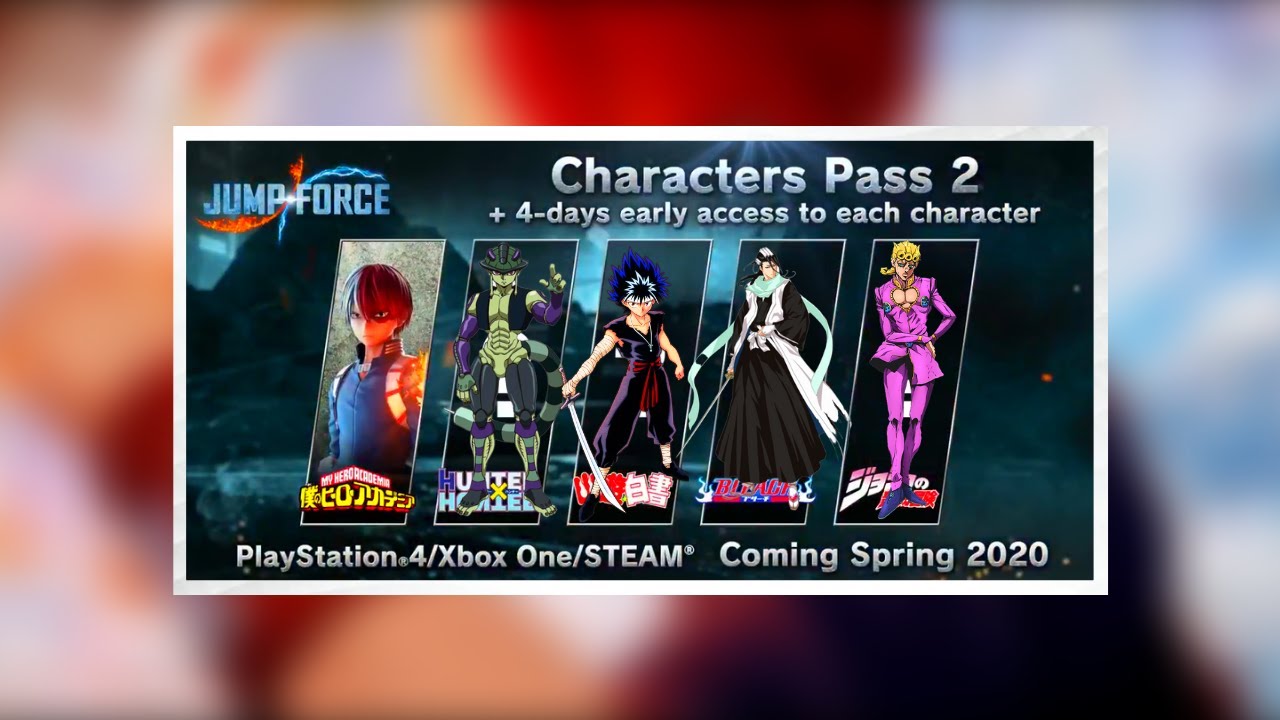 ALL 5 JUMP FORCE DLC SEASON 2 CHARACTERS SERIES REVEALED!