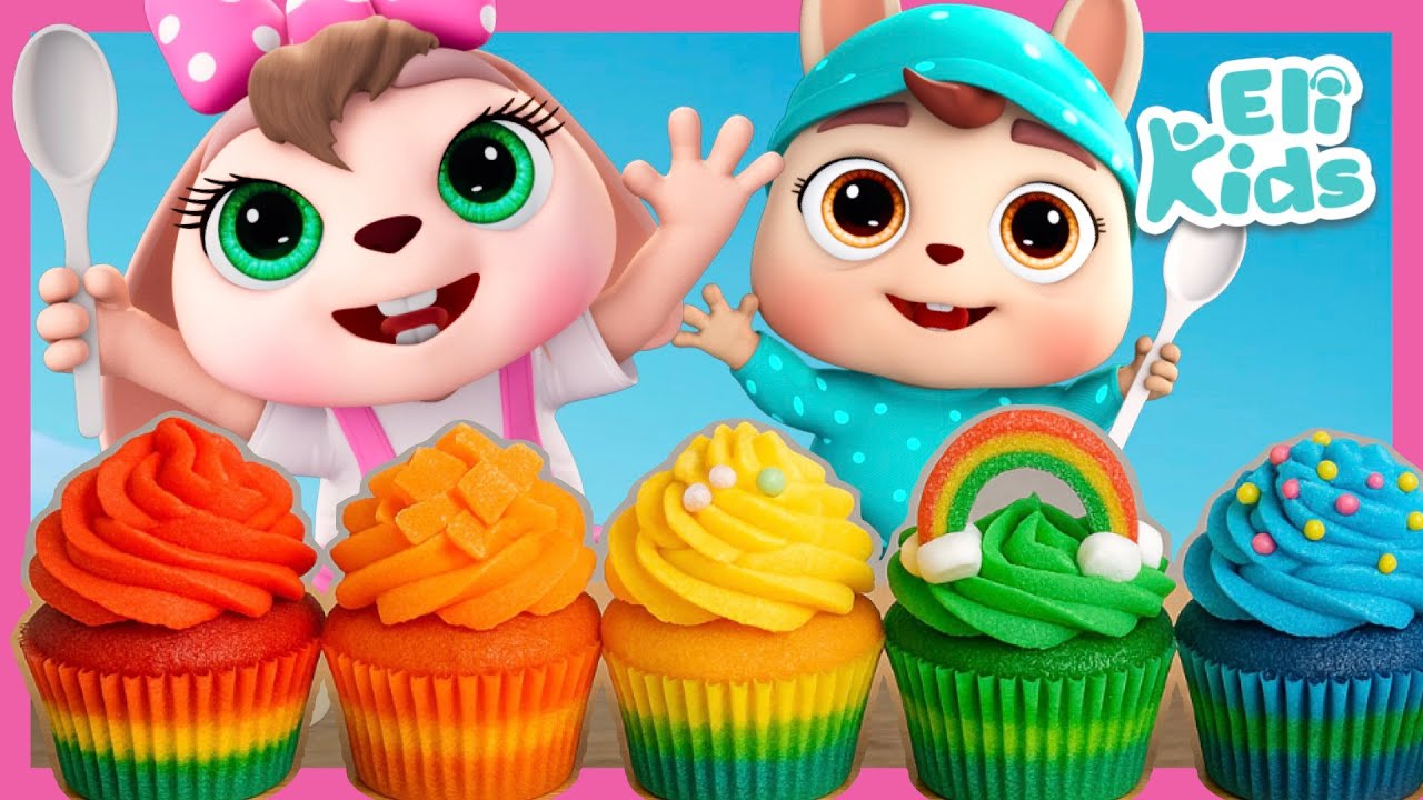 YUMMY! Cupcakes With Rainbow Colors | Abi Stories Compilations | Educational Cartoon
