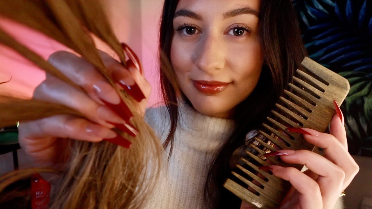 ASMR Playing With Your Hair Until You SLEEP 😴 Hair Play, Hair Brushing & Scalp Massage
