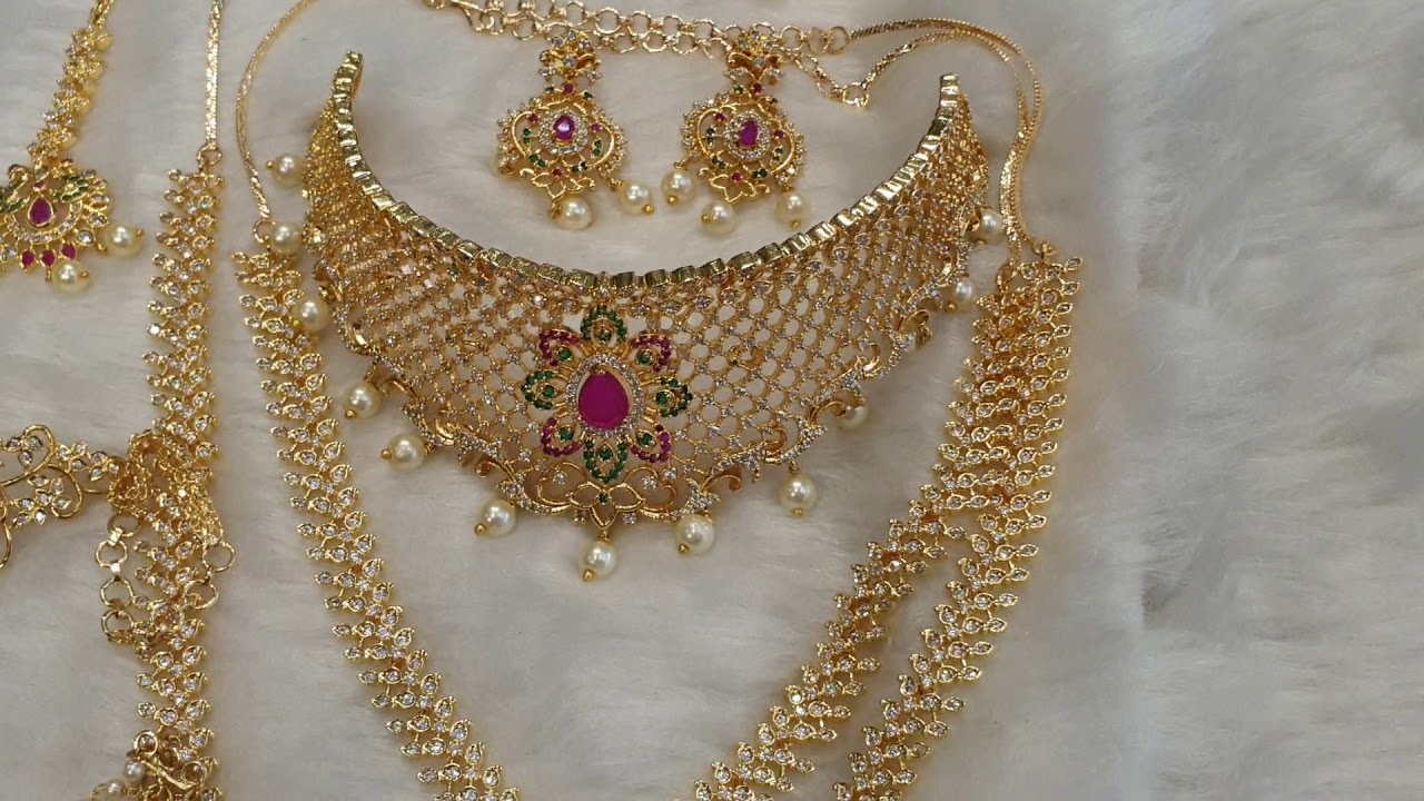 Latest CZ  Bridal jewellery collection with price & Address | courier available