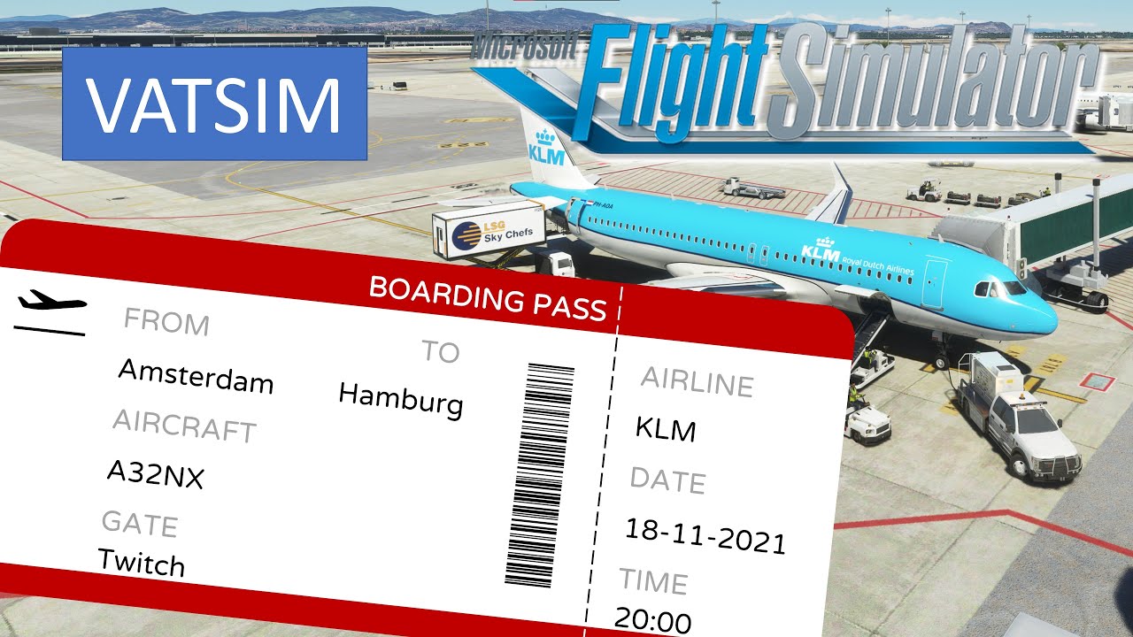Nour vliegt Amsterdam Schiphol naar Hamburg met VATSIM in A32NX [MSFS2020]