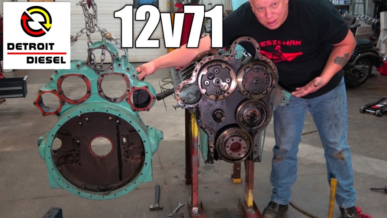 12v71 Detroit Bellhousing & Gearcase Cover Removal