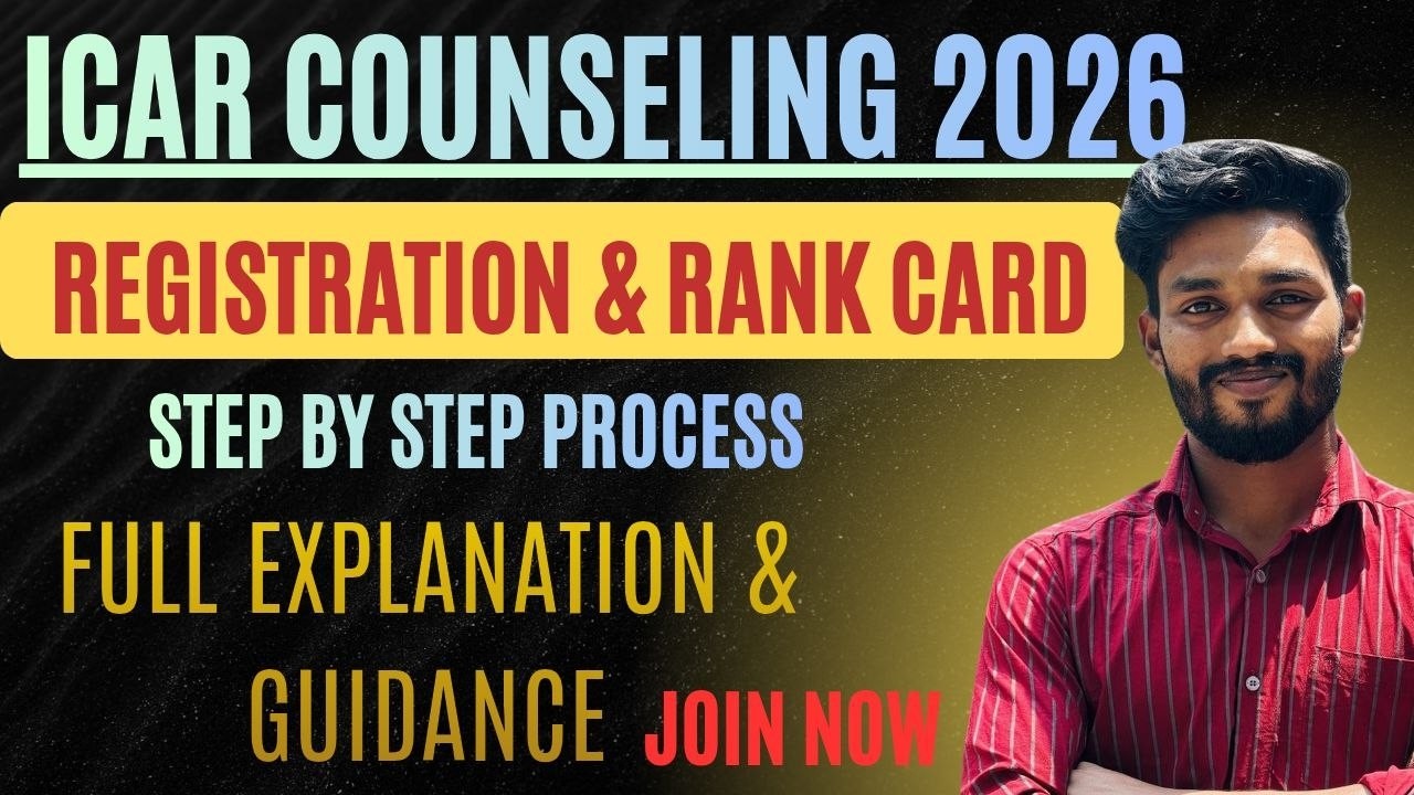 ICAR COUNSELING | RANK CARD PROCESS | FULL DETAILED EXPLANATION