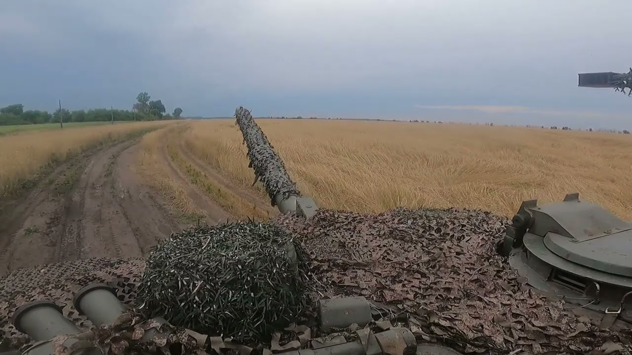 Russian T 90M Proryv tank in combat action in Kupyansk direction