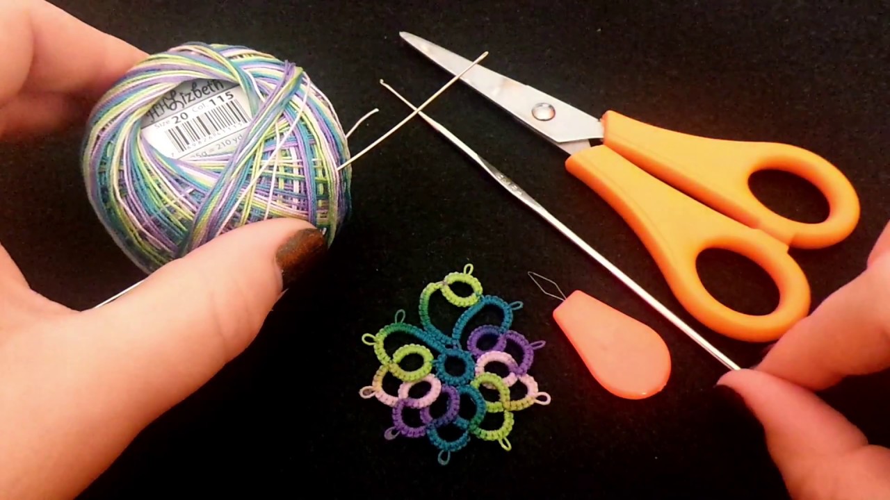 Chiacchierino Ad Ago - 12° Tutorial Orecchini Multicolor - Needle Tatting Earrings - Bijoux FaiDaTe