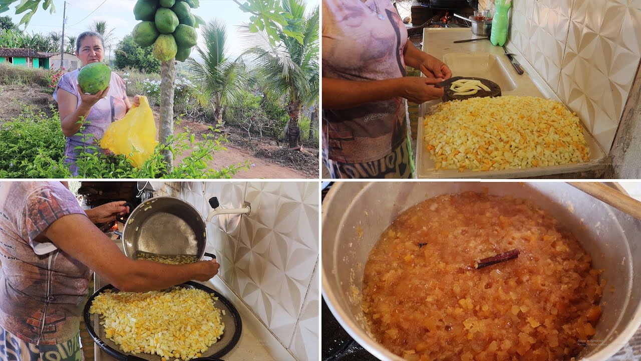 O MAIOR DOCE DE MAMÃO QUE JÁ PREPAREI, CUSCUZ DE MILHO PARA O CAFÉ DA MANHÃ+ COMO ESTÁ MINHA FILHA 