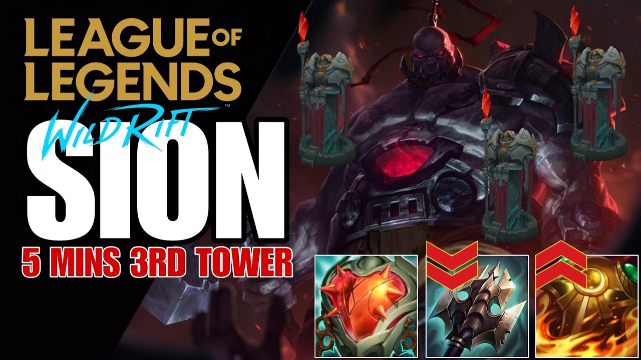 WILD RIFT: ( SEASON 13 ) SION SUPER TANK IS THIS A NEW STRAT. DOUBLE TOP LANE 5 MINS 3RD TOWER