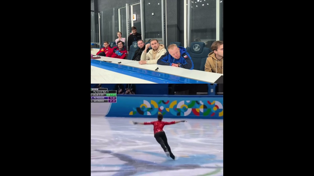 Team Tutberidze is watching Adelia Petrosian Olympic qualification skate