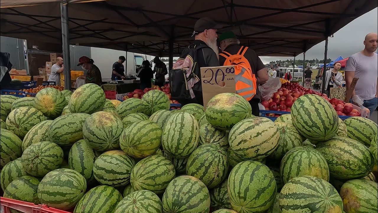 🇳🇿 4K 60fps walking around Avondale Sunday Market, Auckland - New Zealand