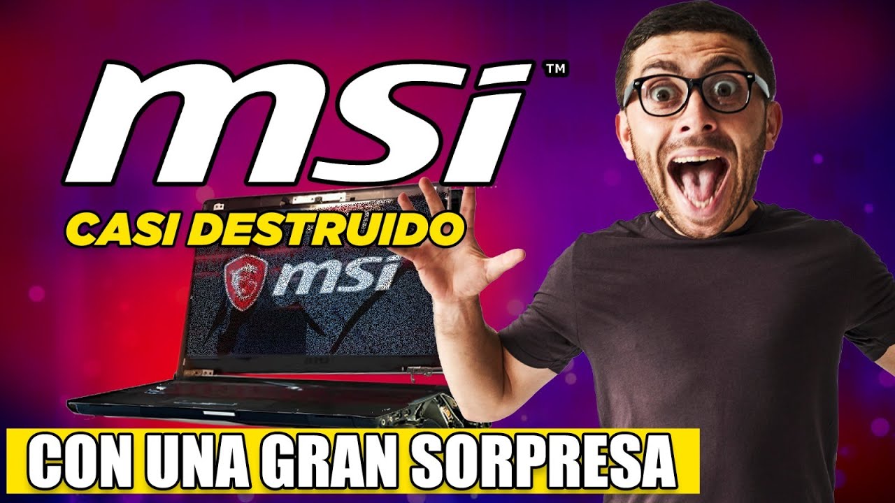 RECONSTRUCCION PORTATIL MSI GP62 MVR-7RF tapas y bisagras + Full Mantenimiento por recalentamiento