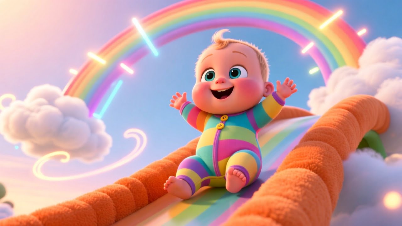 Rainbow Ride with Baby 🌈👶 | Colors Learning Video for Kids | Fun Baby Adventure
