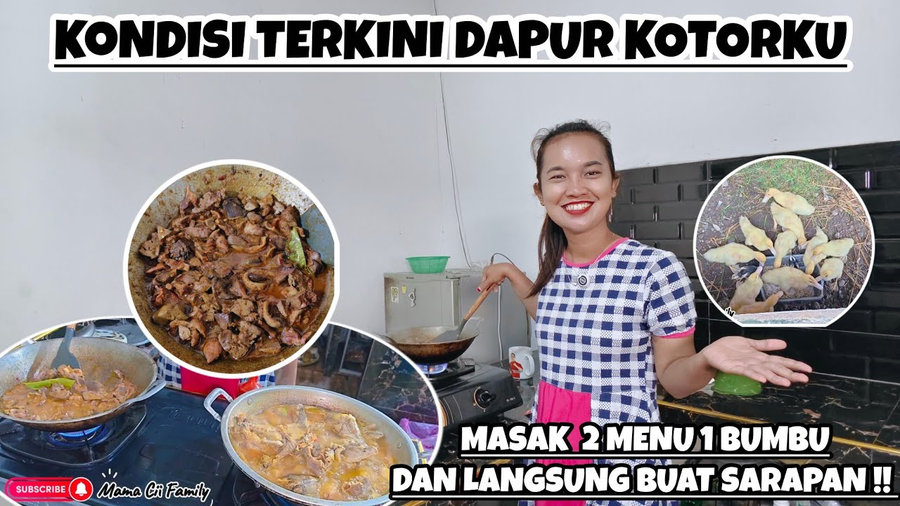 KONDISI TERKINI DAPUR KOTORKU DAN MINTI KU‼️MASAK 2 MENU 1 BUMBU DAN LANGSUNG BUAT SARAPAN‼️