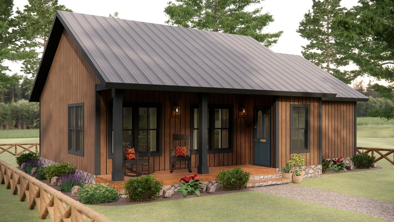 39'x29' (12x9m) Country House Simple on the Outside and Surprising on the Inside -Small House Design