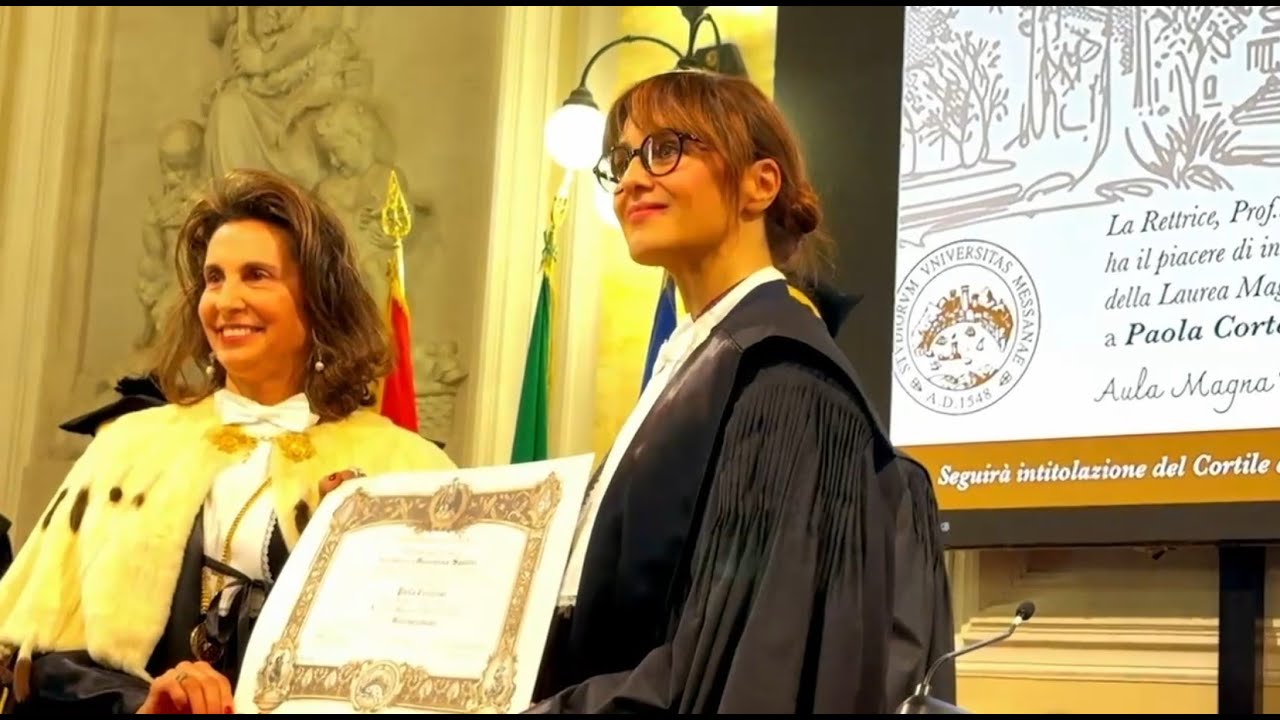 Paola Cortellesi riceve la Laurea Magistrale honoris causa in Giurisprudenza Messina 27/11/2025