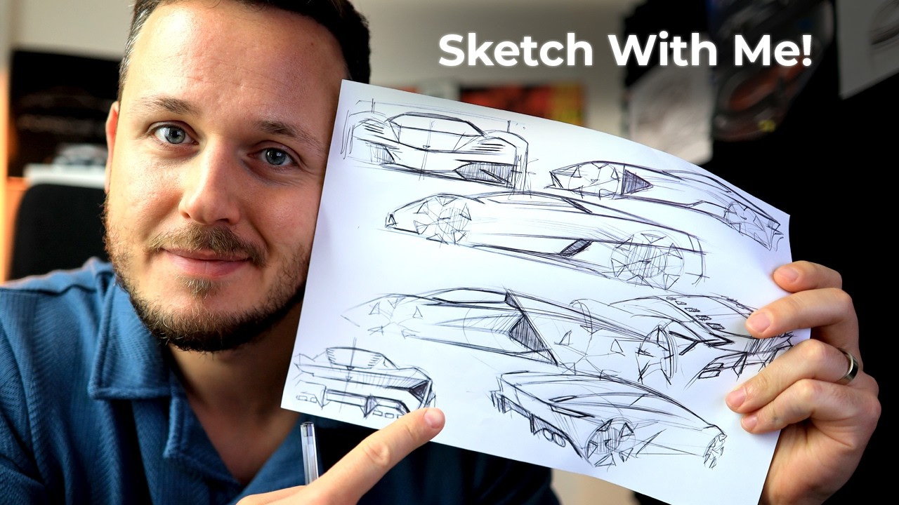 How To Sketch Cars in Real Time – Lamborghini Ideation Page