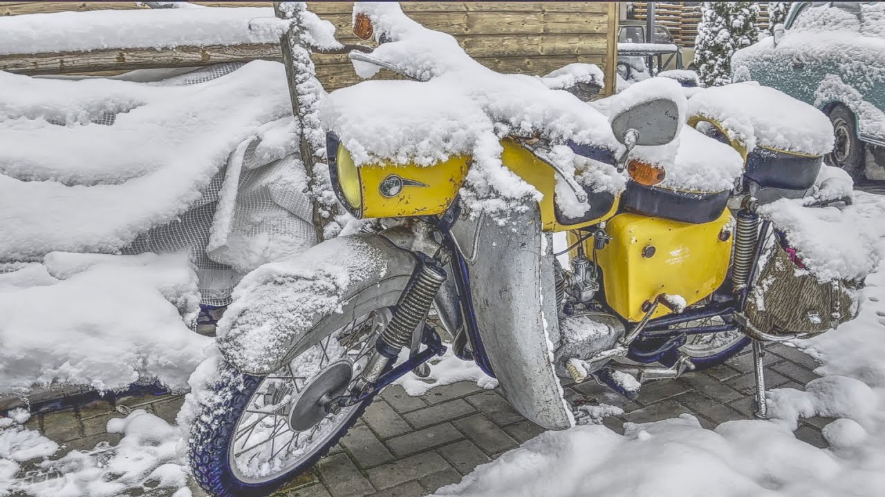 Kaltstart einer MZ ES 125 im Winter