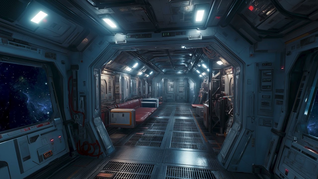 🌌 Abandoned Space Station | Hull Drone, Life Support Hum & Distant Creaks for Deep Sleep (10 Hours)