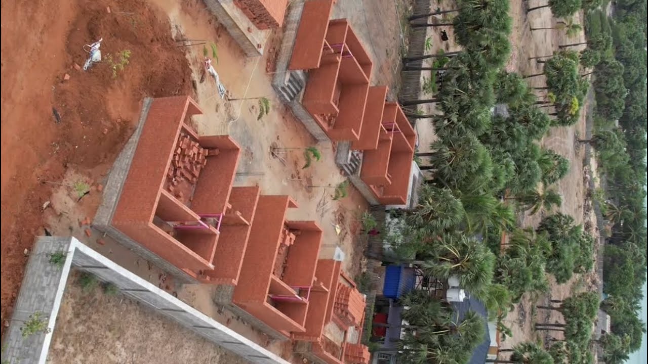 Soil solid laterite interlocking brick beach resort work #interlockingbrick #mudbrick #soil #resort 