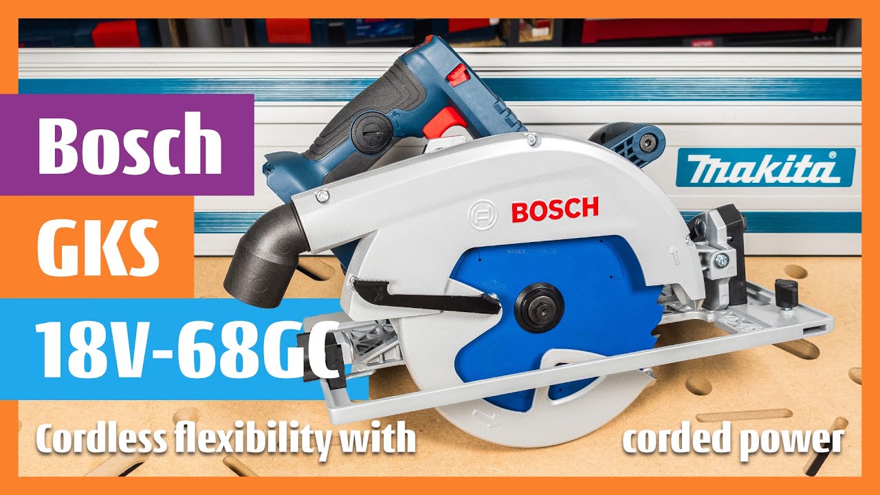 Bosch GKS 18V-68 GC Cordless Circular Saw BITURBO Compatible with Makita guide rail equal to 1800W