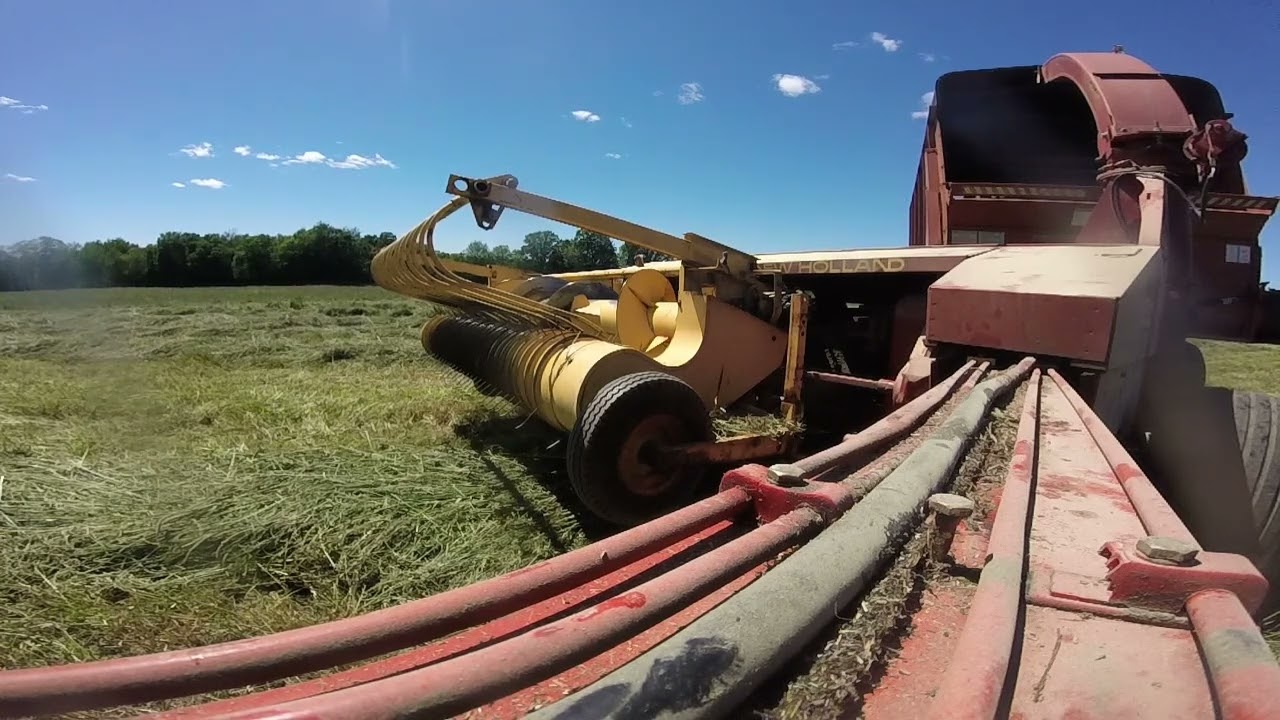 Chopping hay with New Holland 900 chopper