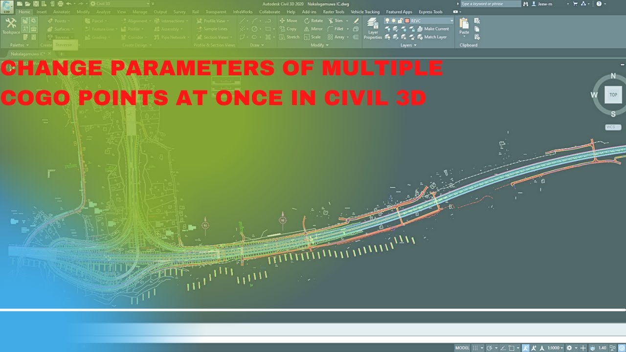 Change parameters of multiple cogo points at once in Civil 3D