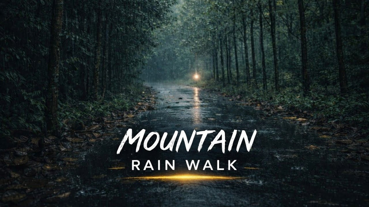 Forest Rain Walk in the Mountains | Natural Mountain Rain Sounds