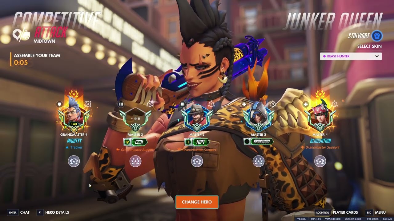 40 ELIMS! 21k DMG! RANK 1 JUNKER QUEEN ! Mightyy Season 1 Overwatch Gameplay