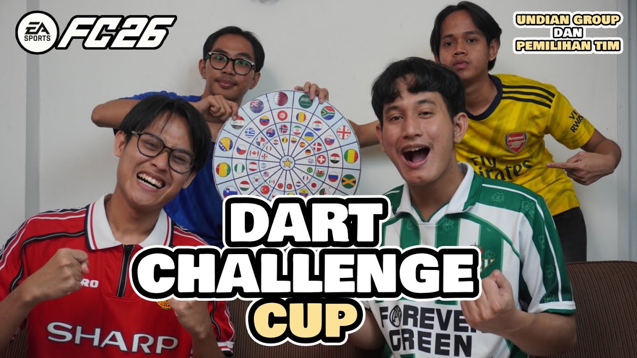 DART CHALLENGE CUP - PEMILIHAN TIM DAN UNDIAN #dartsfootball #fc26