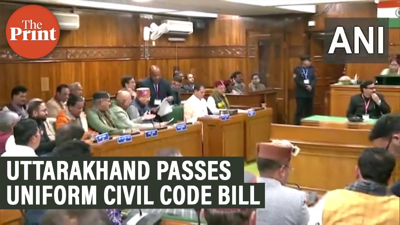 Pushkar Singh Dhami led govt passes Uniform Civil Code Uttarakhand 2024 Bill in the state Assembly