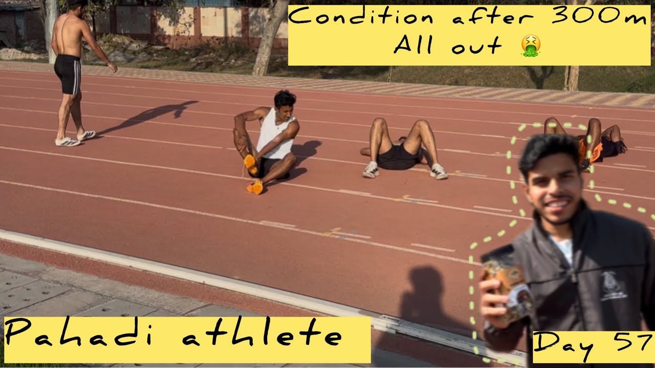 Goal 35 ka tha kya lagta h achieve keya 300m all out // #trackwork #dead #pahadiathlete #dailyvlog 