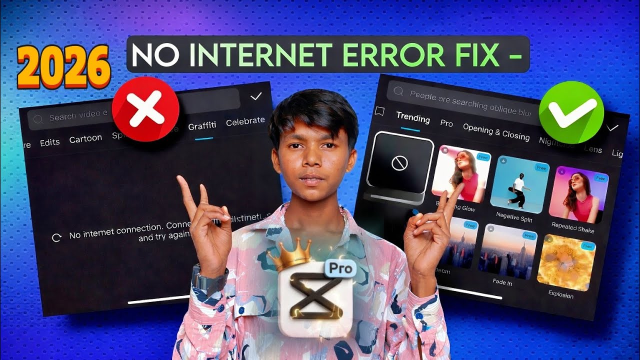 1️⃣ CapCut No Internet Problem Fix 😱| 100% Working Solution | 1 Minute Trick || Capcut best VPN 2026
