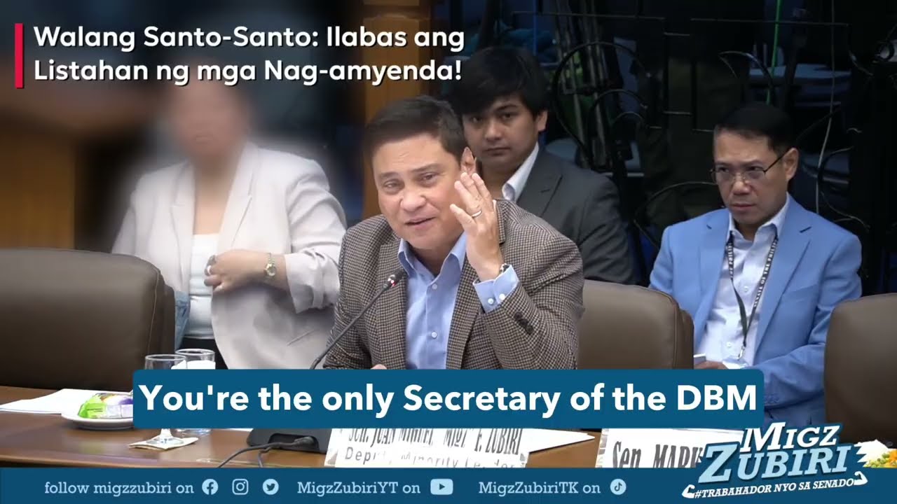 SEN ZUBIRI MANIFESTATION DURING THE SENATE BLUE RIBBON HEARING ON SUBSTANDARD FLOOD CONTROL PROJECTS