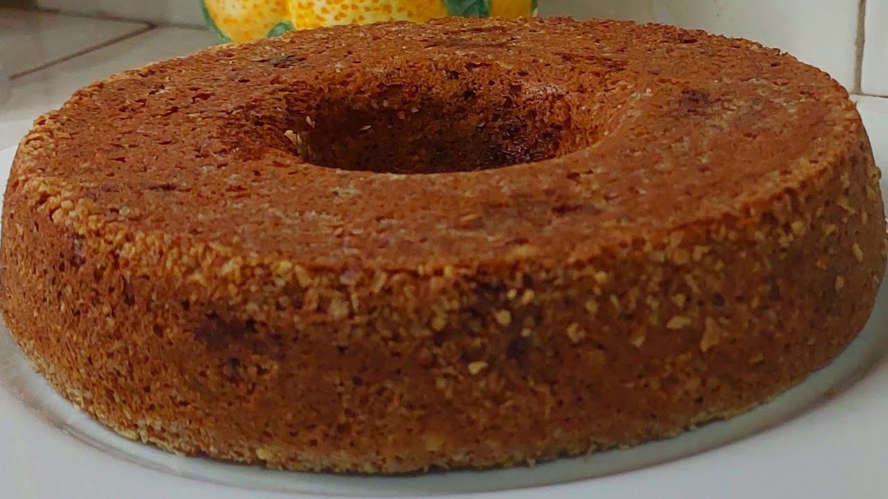 BOLO SIMPLES SEM OVOS SEM GLÚTEN COM AVEIA E BANANA E CHOCOLATE  / BOLO PERFEITO SEM GLÚTEN 