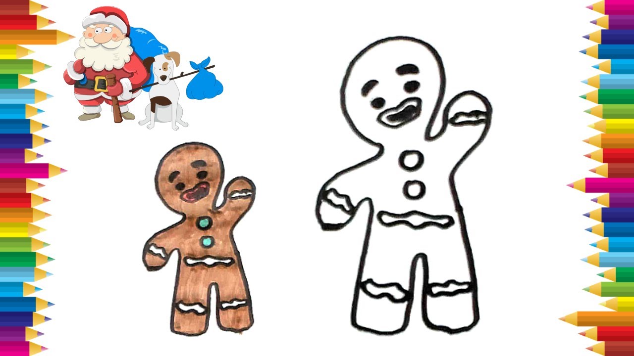 How To Draw A Gingerbread man