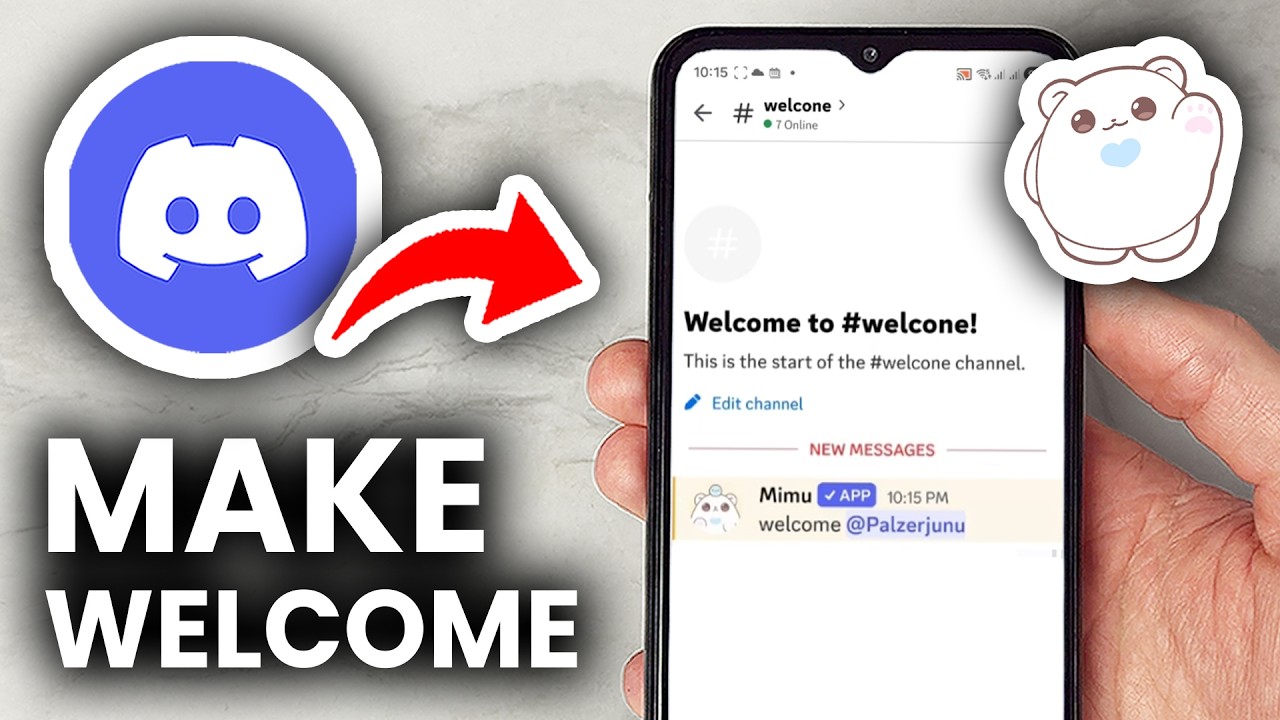 How To Make Welcome Message With Mimu Bot On Discord Mobile - Step By Step