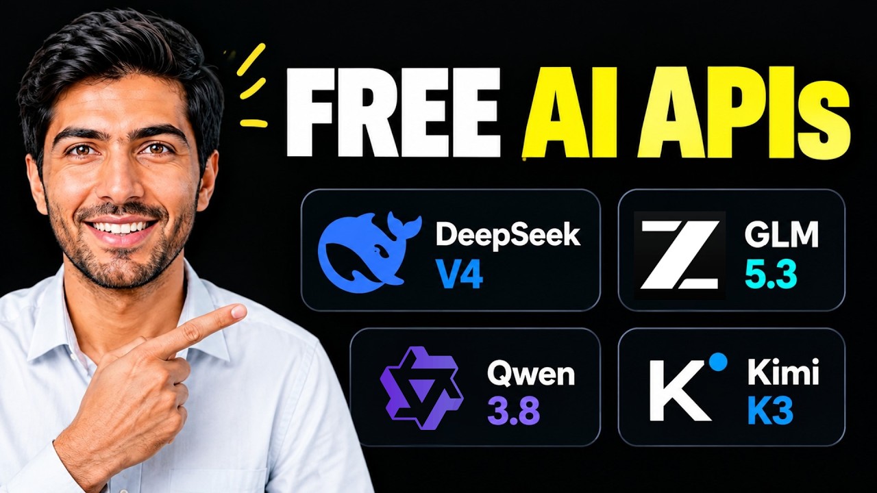 FREE AI APIs! GLM 5.3 + DeepSeek V4 + Qwen 3.8 + Kimi K3 🤯