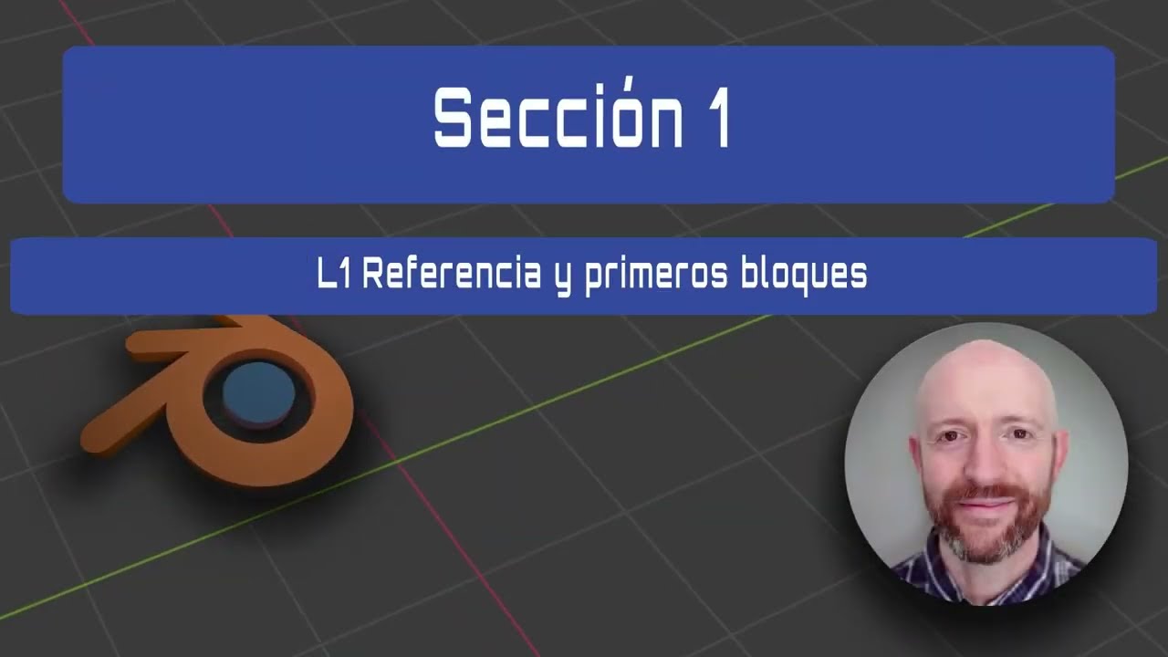 Curso Blender 4.5 Desde Cero 2025 🧙‍♂️ | Básico II – Lección 1: Referencia y primeros bloques