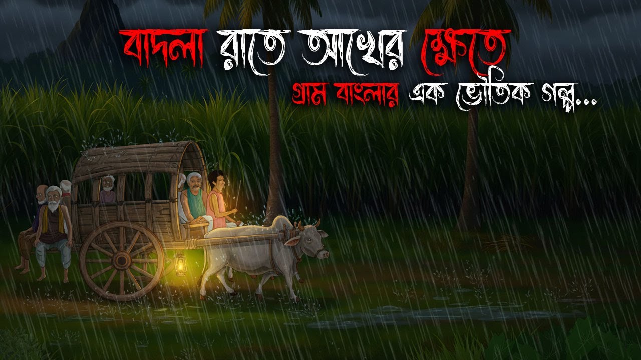 বৃষ্টির রাতে আখের ক্ষেতে | Bhuter Cartoon | Bengali Horror Cartoon | Bangla Bhuter Golpo |Sonar Ayna