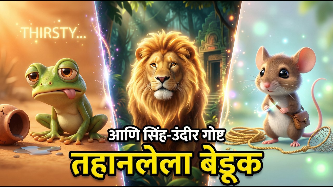 Thirsty Frog, Lion and Mouse | लहान मुलांसाठी नवीन कथा