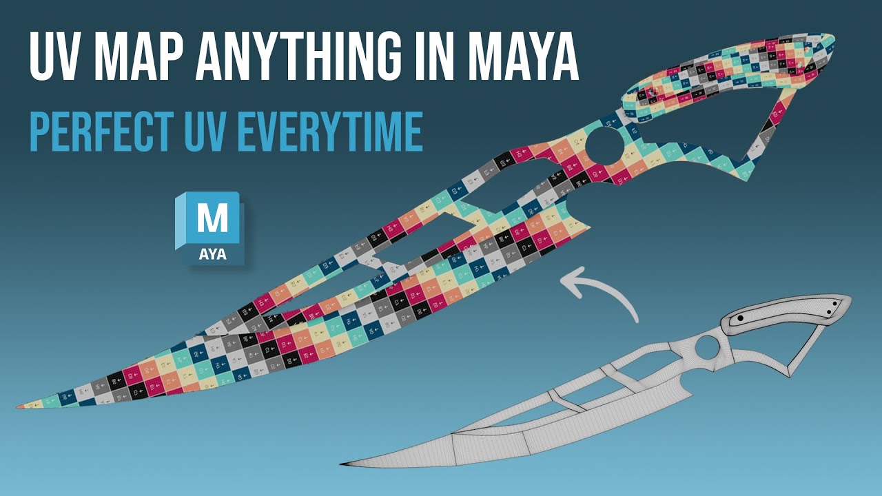 UV Mapping a Fantasy Sword in Maya 2025 - Perfect UV Layout Tutorial|Step by Step for Beginners&Pros