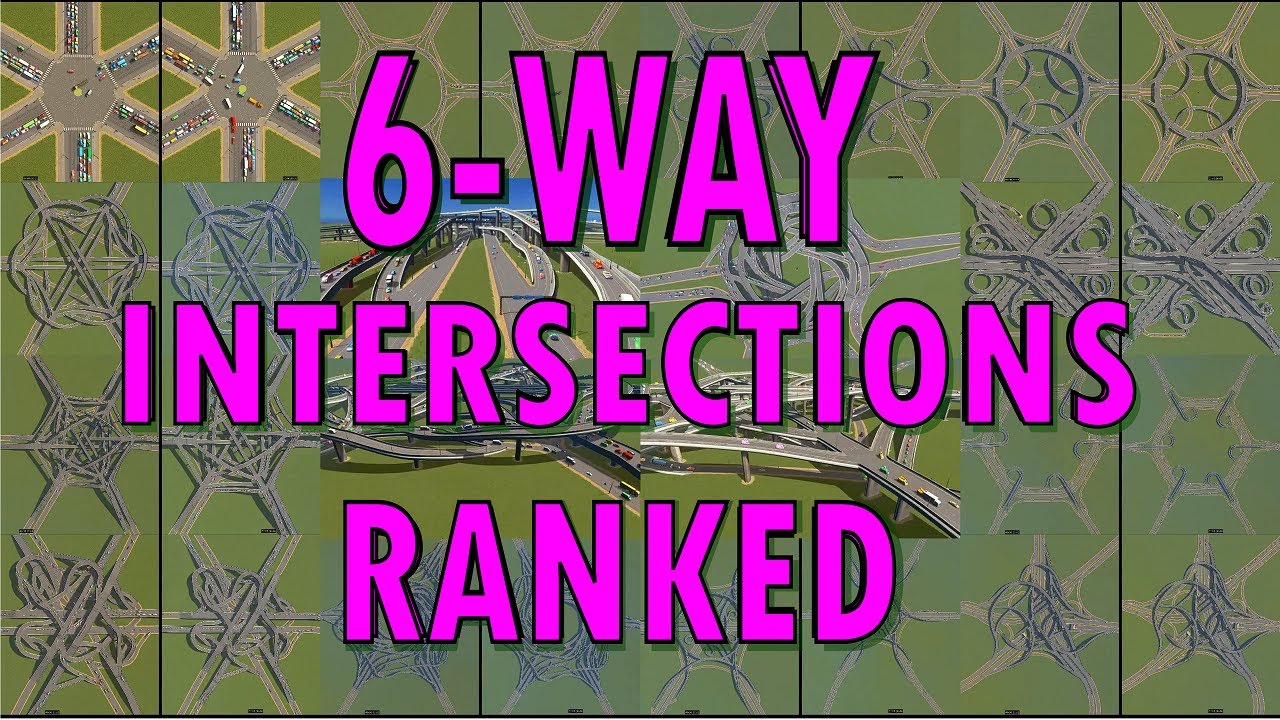 Testing the Traffic Flow of 15 different 6-Way Intersections Designs to find the most Efficient